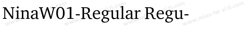 NinaW01-Regular Regu字体转换